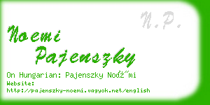 noemi pajenszky business card